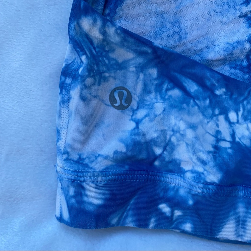 Lululemon Energy Sports Bra Medium Support Shibori Tye Dye Blue B & C Cup - Picture 6 of 12